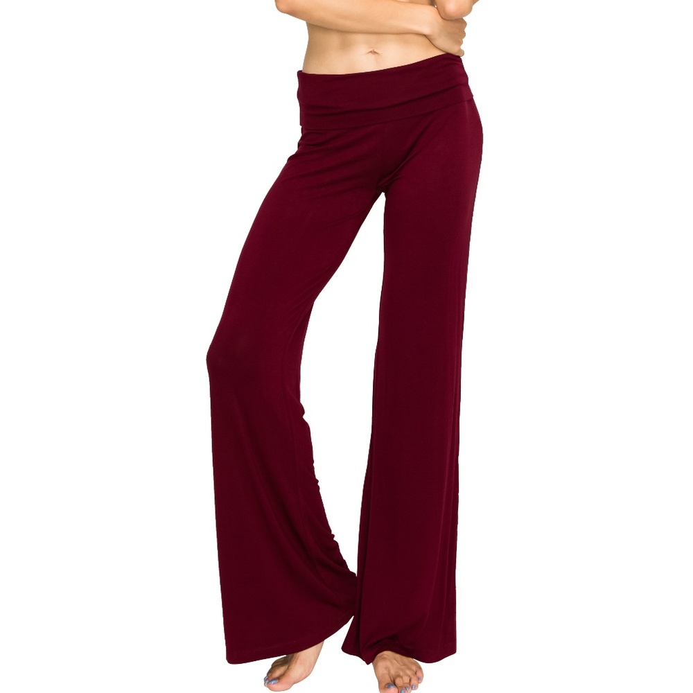 Poplooks Foldover Palazzo Pants